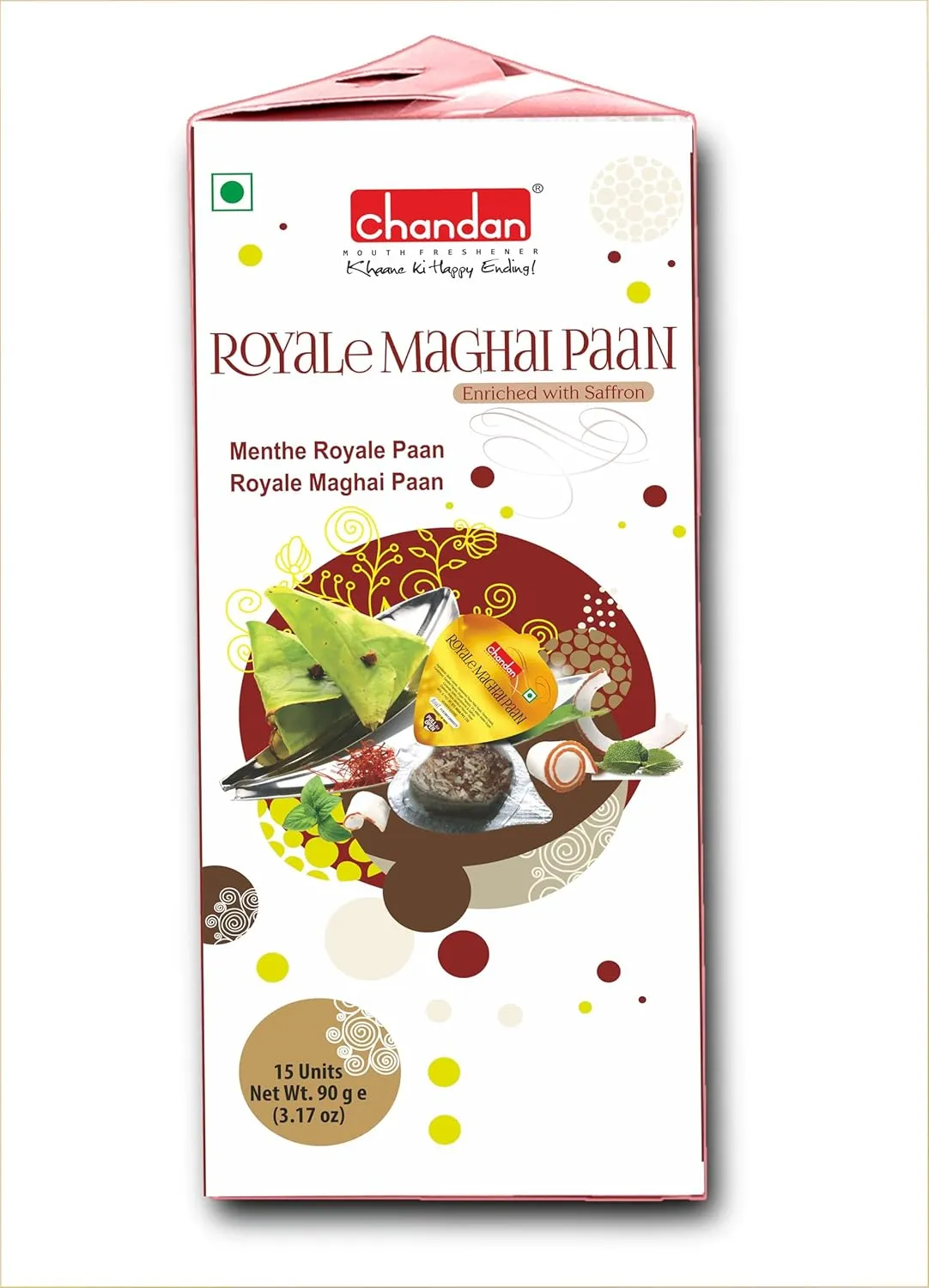 Chandan Mukhwas Royale Maghai Paan Enriched with Saffron 15 Pieces 90 g 2.webp